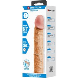 PRETTY LOVE - FUNDA PARA PENE STEVENSON CON EXTENSIÓN DE CARNE DE 7,6 CM