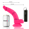 DIVERSIA - DILDO VIBRATORIO FLEXIBLE ROSA 21,5 CM -O- 4,5 CM