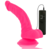 DIVERSIA - DILDO VIBRATORIO FLEXIBLE ROSA 21,5 CM -O- 4,5 CM