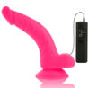DIVERSIA - DILDO VIBRATORIO FLEXIBLE ROSA 21,5 CM -O- 4,5 CM