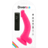 DIVERSIA - DILDO VIBRATORIO FLEXIBLE ROSA 21,5 CM -O- 4,5 CM