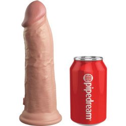 KING COCK - KIT DE ARNÉS AJUSTABLE ELITE DELUXE CON ANILLO, TESTÍCULOS Y DILDO DE 20,3 CM