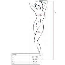 PASIÓN - BODY STOCKING PARA MUJER BS024 NEGRO TALLA ÚNICA