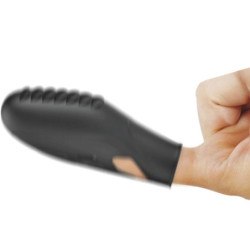 PRETTY LOVE - VIBRADOR DE DEDO DE SILICONA GILO NEGRO