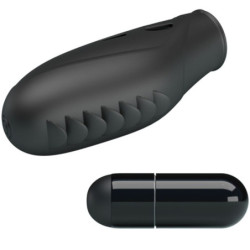 PRETTY LOVE - VIBRADOR DE DEDO DE SILICONA GILO NEGRO