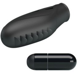 PRETTY LOVE - VIBRADOR DE DEDO DE SILICONA GILO NEGRO