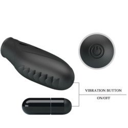 PRETTY LOVE - VIBRADOR DE DEDO DE SILICONA GILO NEGRO