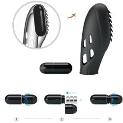 PRETTY LOVE - VIBRADOR DE DEDO DE SILICONA GILO NEGRO