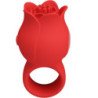 PRETTY LOVE - VIBRADOR DE DEDO CON FORMA DE ROSA JAE, 10 VIBRACIONES, ROJO