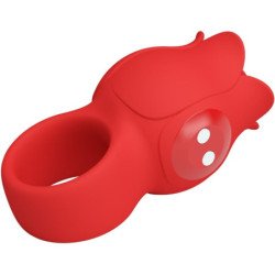 PRETTY LOVE - VIBRADOR DE DEDO CON FORMA DE ROSA JAE, 10 VIBRACIONES, ROJO