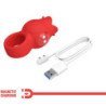 PRETTY LOVE - VIBRADOR DE DEDO CON FORMA DE ROSA JAE, 10 VIBRACIONES, ROJO