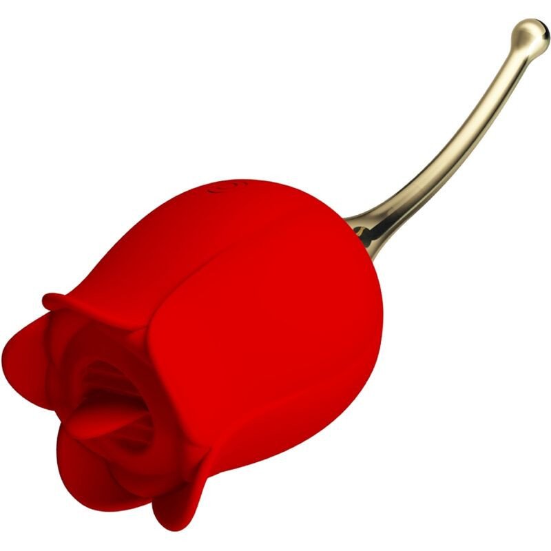 PRETTY LOVE - ESTIMULADOR DE CLÍTORIS ROSE LOVER ROSE 12 VIBRACIONES ROJO