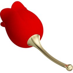 PRETTY LOVE - ESTIMULADOR DE CLÍTORIS ROSE LOVER ROSE 12 VIBRACIONES ROJO