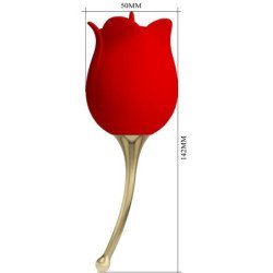 PRETTY LOVE - ESTIMULADOR DE CLÍTORIS ROSE LOVER ROSE 12 VIBRACIONES ROJO