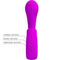 PRETTY LOVE - SIBEL SIBEL VIBRADOR DE PUNTO G + ESTIMULADOR DE CLÍTORIS 10 VIBRACIONES MORADO