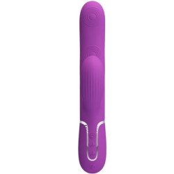PRETTY LOVE - PERLITA VIBRADOR MULTIFUNCIÓN 3 EN 1 CON FORMA DE CONEJO MORADO