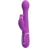 PRETTY LOVE - VIBRADOR MULTIFUNCIÓN DEJON 3 EN 1 CON FORMA DE CONEJO, COLOR MORADO