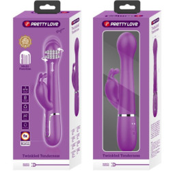 PRETTY LOVE - VIBRADOR MULTIFUNCIÓN DEJON 3 EN 1 CON FORMA DE CONEJO, COLOR MORADO