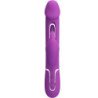 PRETTY LOVE - VIBRADOR MULTIFUNCIÓN KAMPAS 3 EN 1 CON FORMA DE CONEJO, COLOR MORADO