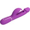 PRETTY LOVE - VIBRADOR MULTIFUNCIÓN KAMPAS 3 EN 1 CON FORMA DE CONEJO, COLOR MORADO