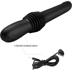 PRETTY LOVE - VIBRADOR PAZUZU CON 3 MODOS DE EMPUJE, NEGRO