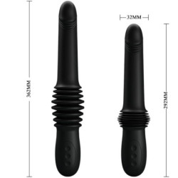 PRETTY LOVE - VIBRADOR PAZUZU CON 3 MODOS DE EMPUJE, NEGRO