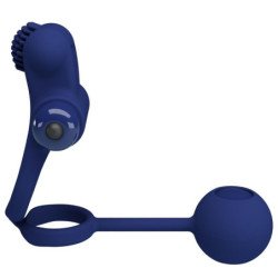 PRETTY LOVE - ANILLO VIBRADOR DOBLE REMINGTON CON TAPÓN AZUL