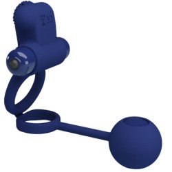 PRETTY LOVE - ANILLO VIBRADOR DOBLE REMINGTON CON TAPÓN AZUL