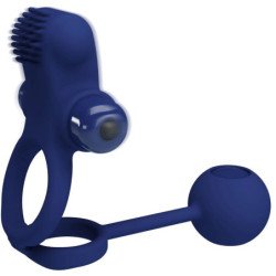 PRETTY LOVE - ANILLO VIBRADOR DOBLE REMINGTON CON TAPÓN AZUL