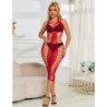 SUBBLIME - 952327 VESTIDO DE REJILLA LARGO ROJO TALLA ÚNICA
