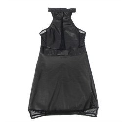 SUBBLIME - 955472 VESTIDO CON CUELLO HALTER Y TRANSPARENCIAS NEGRO S/M