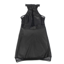SUBBLIME - 955472 VESTIDO CON CUELLO HALTER Y TRANSPARENCIAS NEGRO S/M