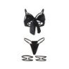 SUBBLIME - 955205 CONJUNTO DE SUJETADOR CON LAZO NEGRO AJUSTABLE L/XL