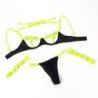 SUBBLIME - 955281 CONJUNTO DE SUJETADOR CON COLLAR Y DETALLES EN LAS PIERNAS VERDE FLUORESCENTE L/XL