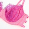 SUBBLIME - 955366 CONJUNTO DE SUJETADOR CON ENCAJE Y LIGUEROS ROSA Y MORADO L/XL