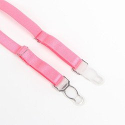 SUBBLIME - 955366 CONJUNTO DE SUJETADOR CON ENCAJE Y LIGUEROS ROSA Y MORADO L/XL