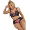 SUBBLIME - 955588 CONJUNTO DE SUJETADOR DE MALLA CON CREMALLERA DE CHAROL ROSA L/XL