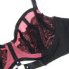 SUBBLIME - 955571 CONJUNTO DE SUJETADOR DE MALLA CON CREMALLERA DE CHAROL ROSA TALLA S/M