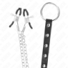 KINK - ANILLO METÁLICO PARA EL PENE CON CADENA Y PINZAS AJUSTABLES PARA LOS PEZONES