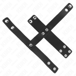 KINK - ANILLO DE PIEL PARA EL PENE CON DIVISOR DE TESTÍCULOS AJUSTABLE