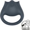 SATISFACTOR - PAR PERFECTO 2 MULTIVIBRADORES 2 EN 1 ANILLO PARA PENE Y ESTIMULADOR DE DEDOS GRIS