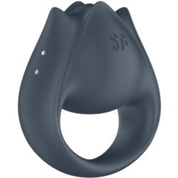 SATISFACTOR - PAR PERFECTO 2 MULTIVIBRADORES 2 EN 1 ANILLO PARA PENE Y ESTIMULADOR DE DEDOS GRIS