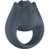 SATISFACTOR - PAR PERFECTO 2 MULTIVIBRADORES 2 EN 1 ANILLO PARA PENE Y ESTIMULADOR DE DEDOS GRIS