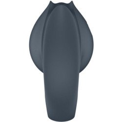 SATISFACTOR - PAR PERFECTO 2 MULTIVIBRADORES 2 EN 1 ANILLO PARA PENE Y ESTIMULADOR DE DEDOS GRIS