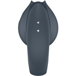 SATISFACTOR - PAR PERFECTO 2 MULTIVIBRADORES 2 EN 1 ANILLO PARA PENE Y ESTIMULADOR DE DEDOS GRIS