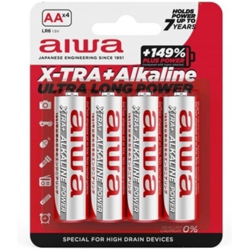 AIWA - PILAS ALCALINAS AA X-TRA LR6 EN BLÍSTER*4