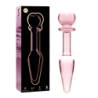 NEBULA SERIES BY IBIZA - MODELO 7 TAPÓN ANAL DE VIDRIO DE BOROSILICATO ROSA 13,5 CM -O- 3 CM