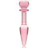 NEBULA SERIES BY IBIZA - MODELO 7 TAPÓN ANAL DE VIDRIO DE BOROSILICATO ROSA 13,5 CM -O- 3 CM
