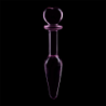 NEBULA SERIES BY IBIZA - MODELO 7 TAPÓN ANAL DE VIDRIO DE BOROSILICATO ROSA 13,5 CM -O- 3 CM