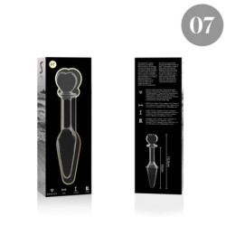 NEBULA SERIES BY IBIZA - MODELO 7 TAPÓN ANAL DE VIDRIO DE BOROSILICATO TRANSPARENTE 13,5 CM -O- 3 CM